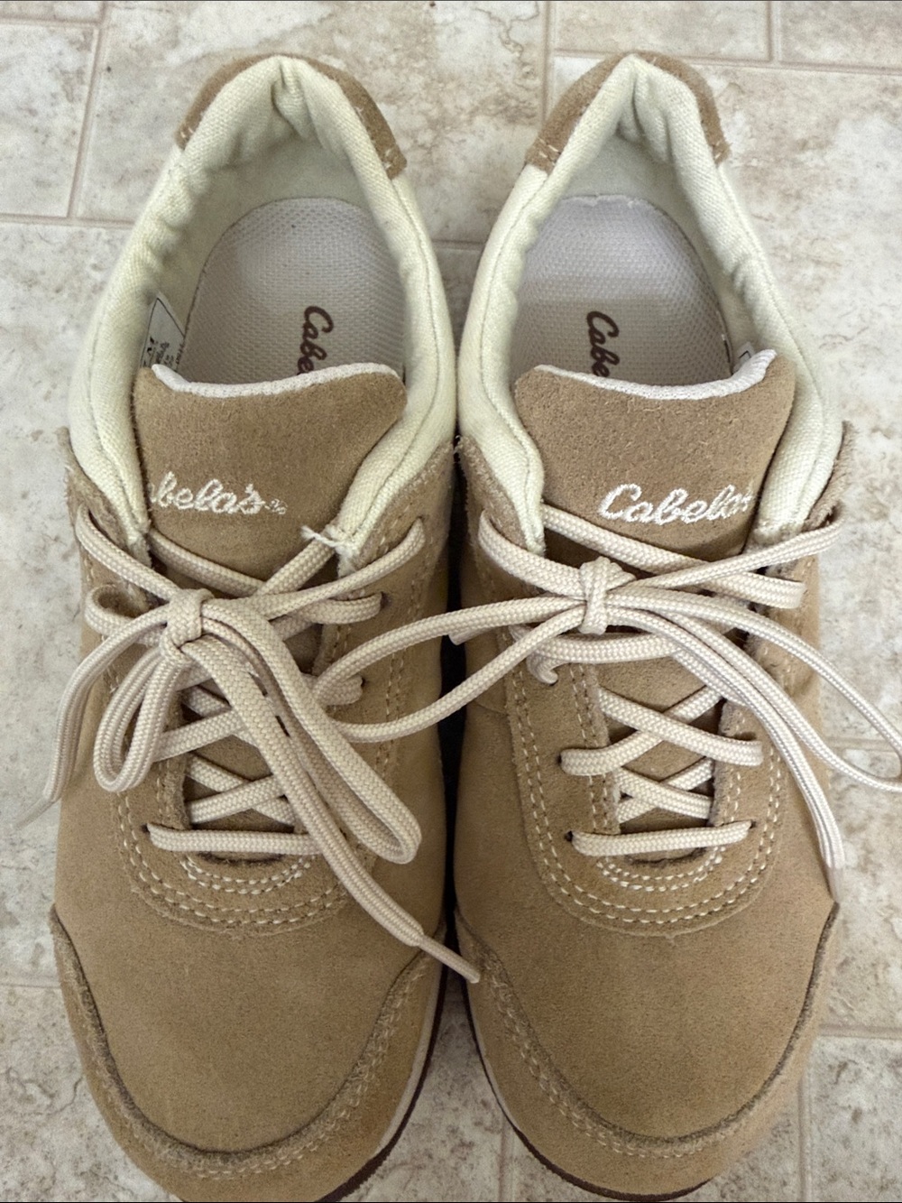 Cabela's Tan Suede Lace-Up Walking Shoes